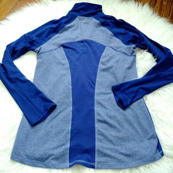 Champion Blue 1/4 Zip Pullover Long Sleeve Running Top Sz Small - Picture 2 of 6
